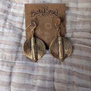 NWT Lucky Brand Gold-Tone Round Earrings